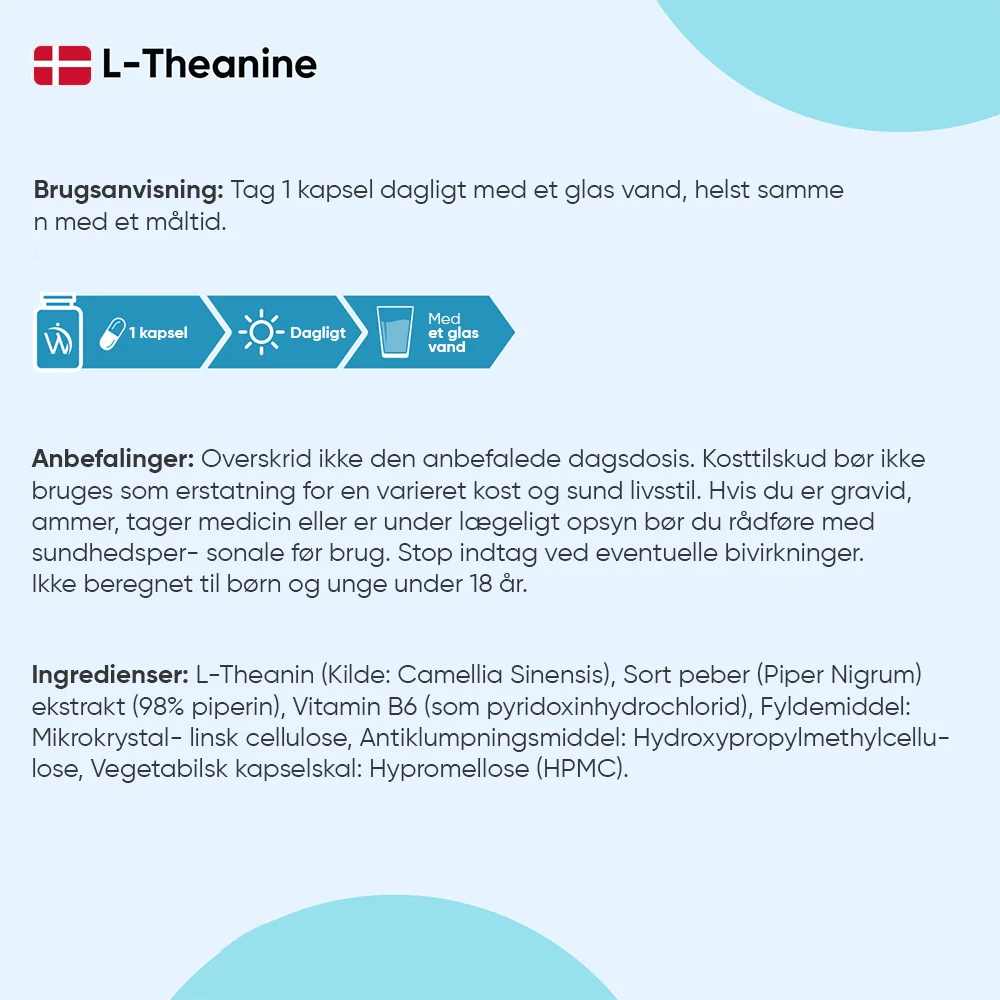 L-Theanine med B6-vitamin 400mg - Image 4
