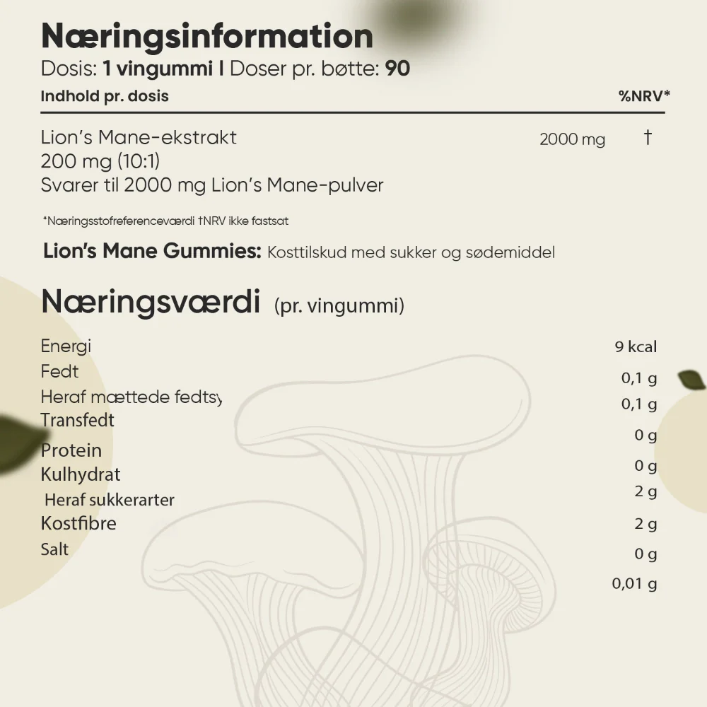 Lion's mane vingummier (2000mg) - Image 4
