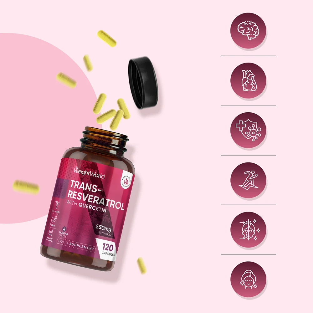 Resveratrol + Quercetin 550mg - Image 2