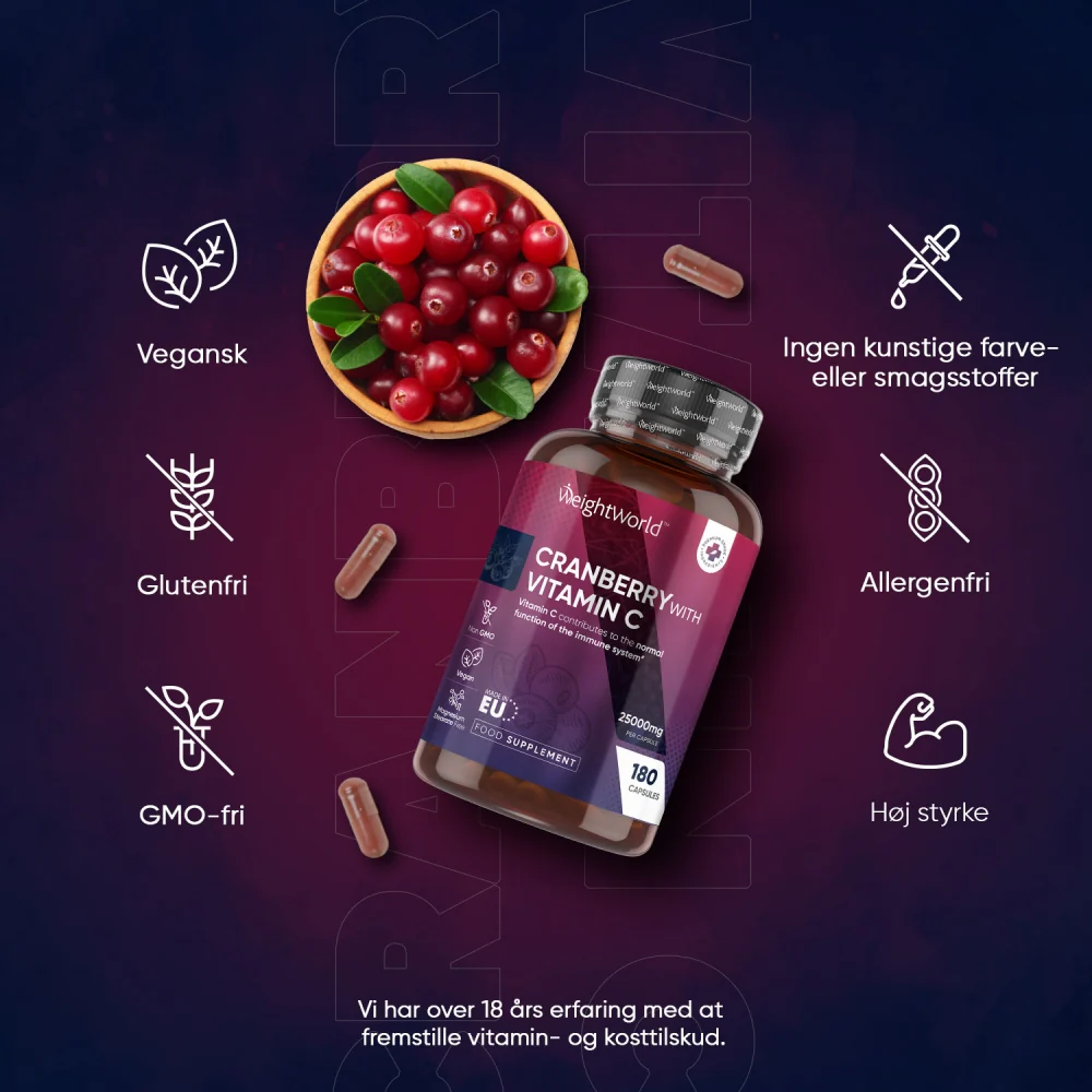 Tranebær m. C-vitamin 25000 mg - Image 3